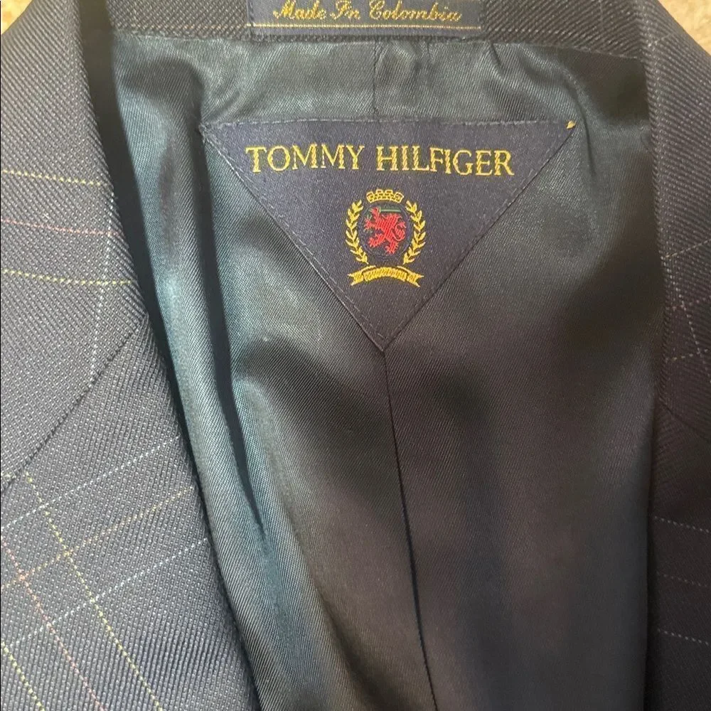 Pre loved Tommy Hilfiger Dark Plaid Blazer